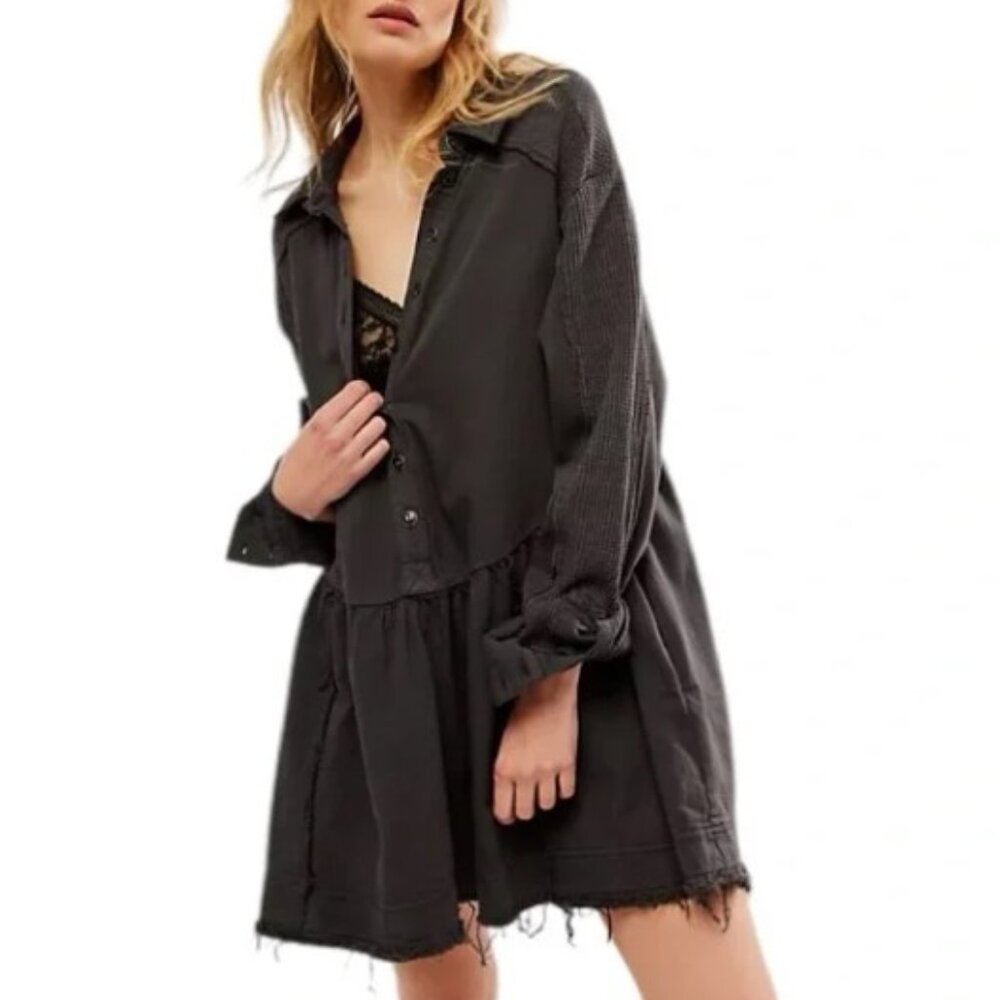 NWOT Free People Kenny denim mini dress tunic